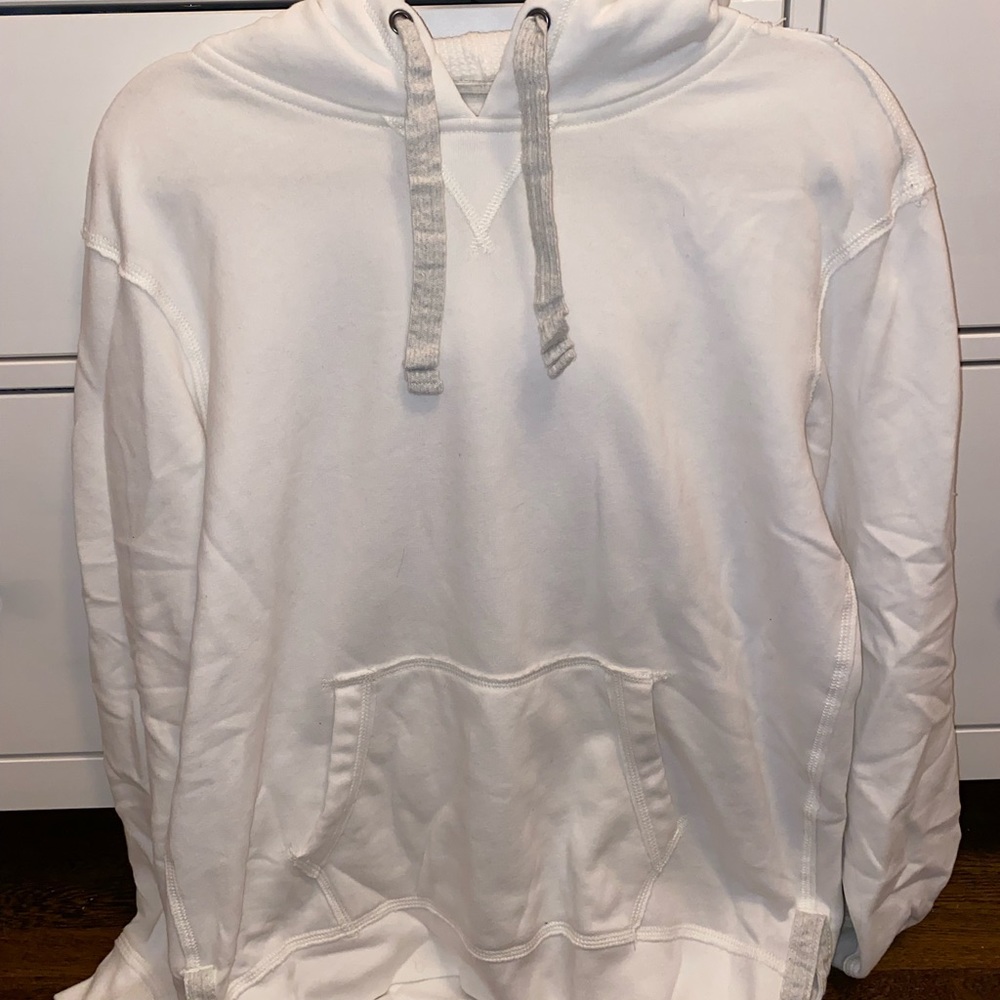 Abercrombie & Fitch White Waffle Hoodie-Never Worn